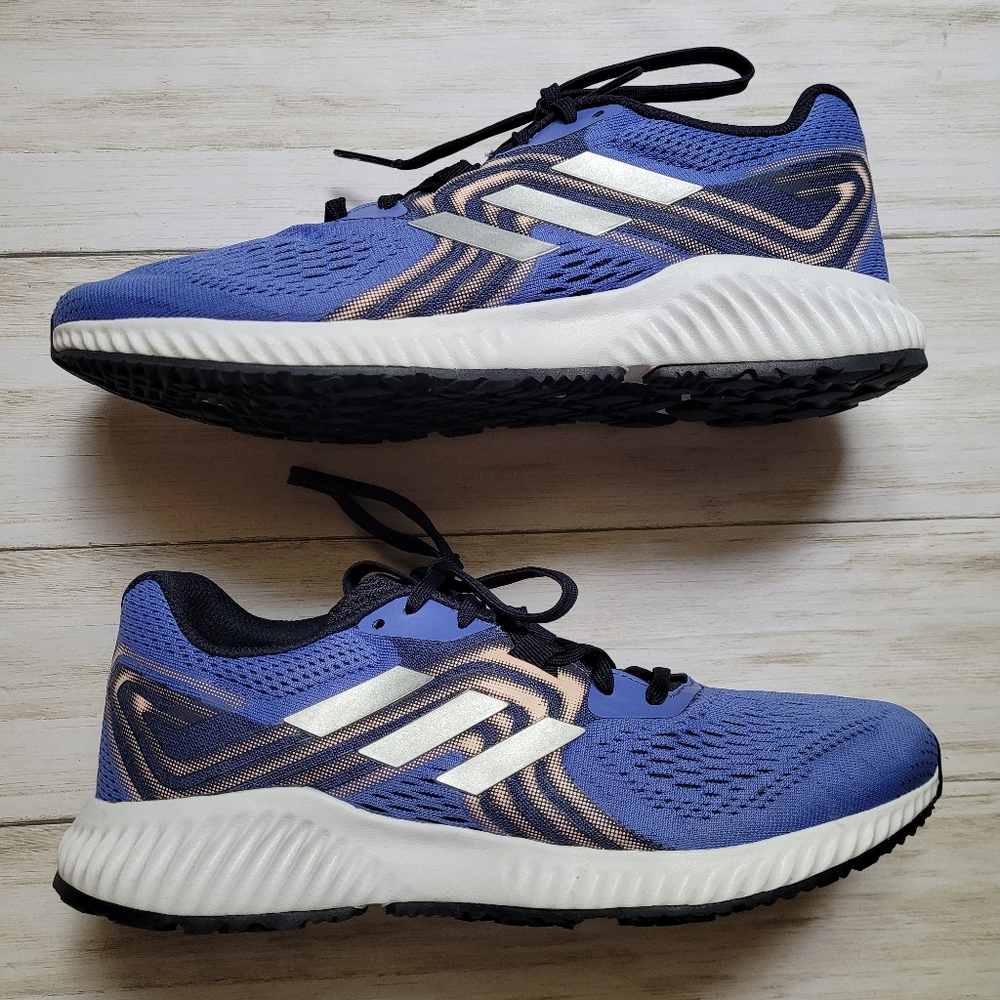 Adidas Aerobounce 2 Running Shoes Lilac/Silver Women's 10 AQ0540 Sneakers Gym - Picture 4 of 12